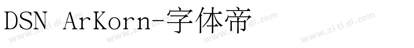 DSN ArKorn字体转换